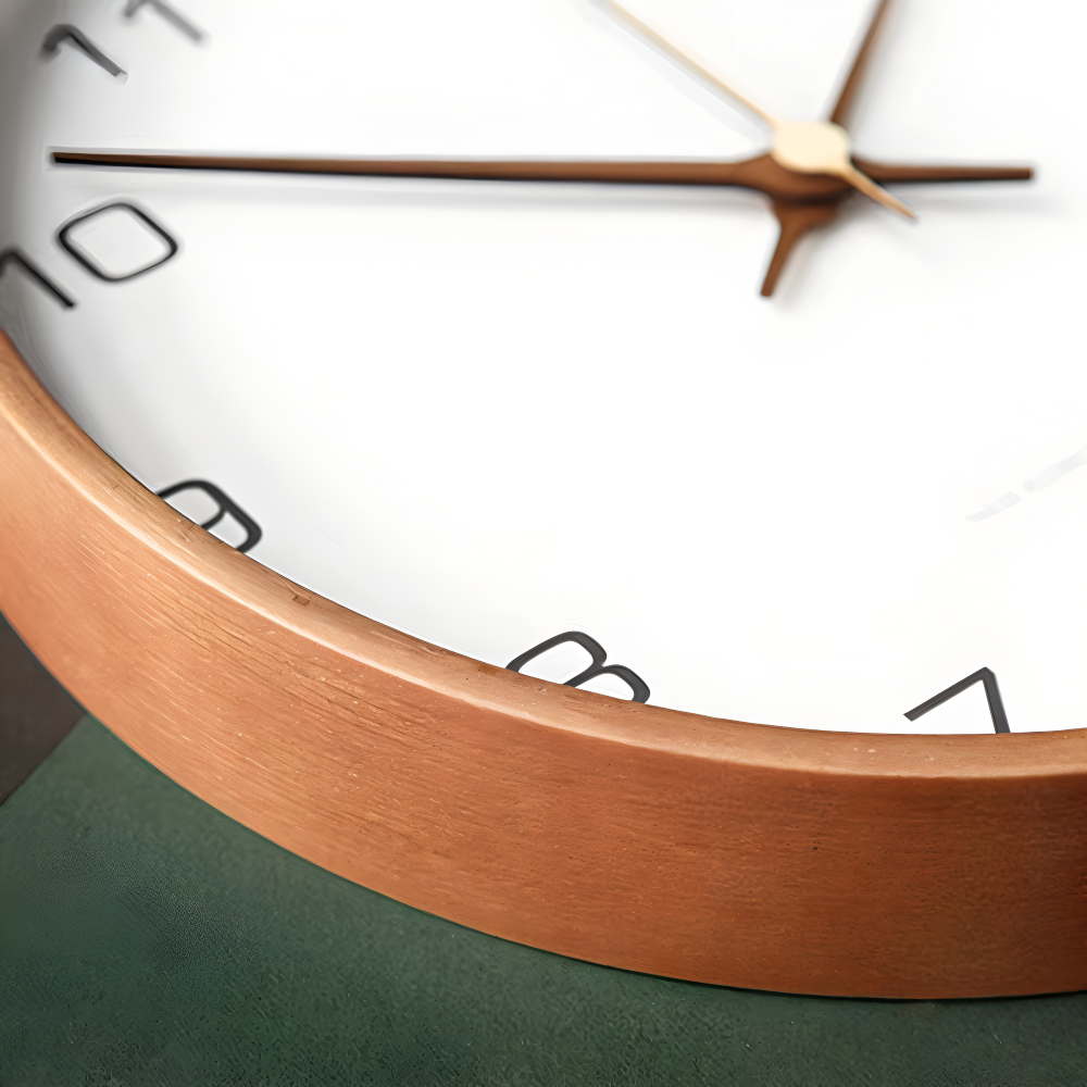 Orbs Uhr - Graue/Weiße Runde Wanduhr aus Kunststoff
