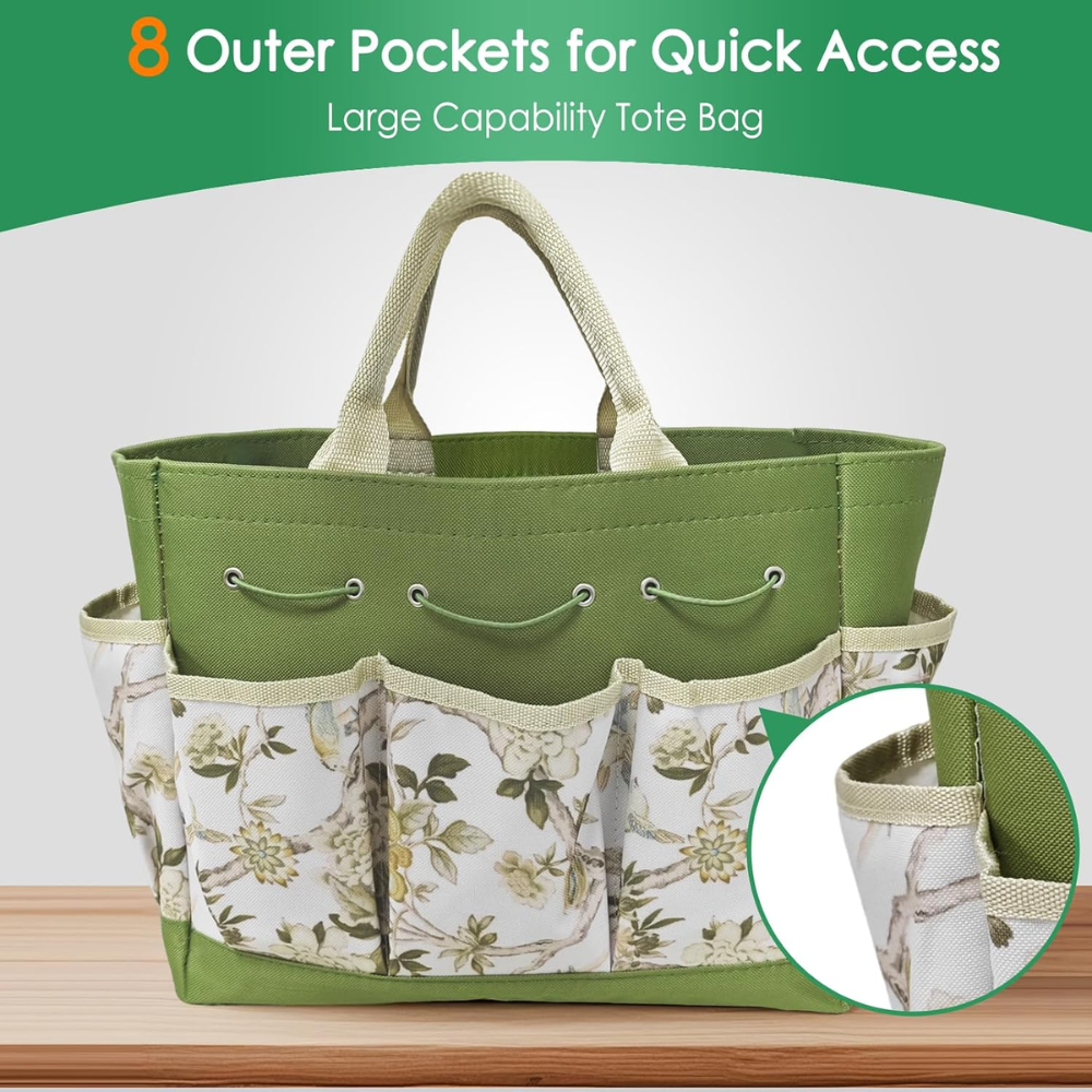 Organizer Tasche mit Fächern – Tragbare Aufbewahrungstasche für Gartenwerkzeug, Haushalt, Büro & Picknick