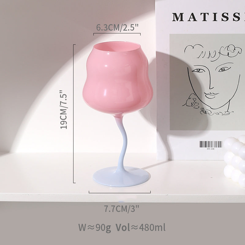 Origineller Unregelmäßiger Weinglas - 473 ml Elegantes Glas für Stilvolles Trinken 8