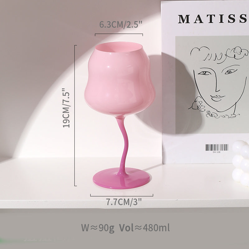 Origineller Unregelmäßiger Weinglas - 473 ml Elegantes Glas für Stilvolles Trinken 9