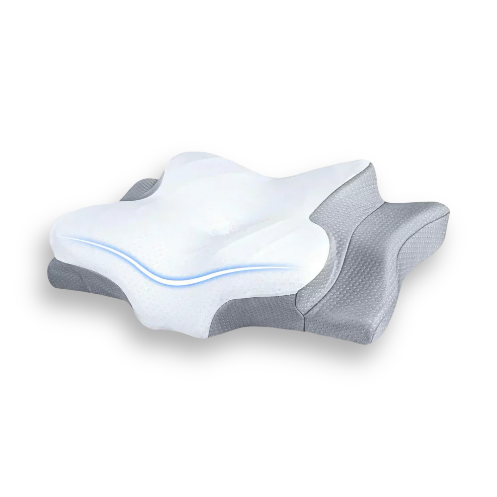 Orthopädisches Nackenstützkissen 6-Zonen – Ergonomisches Stern-Kissen mit Armablage – Memory Foam gegen Nackenschmerzen