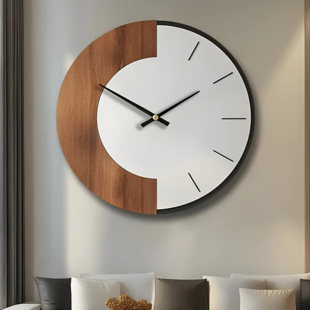 Oud Große Wanduhr | Hochwertiges Holz, Modernes Design 0