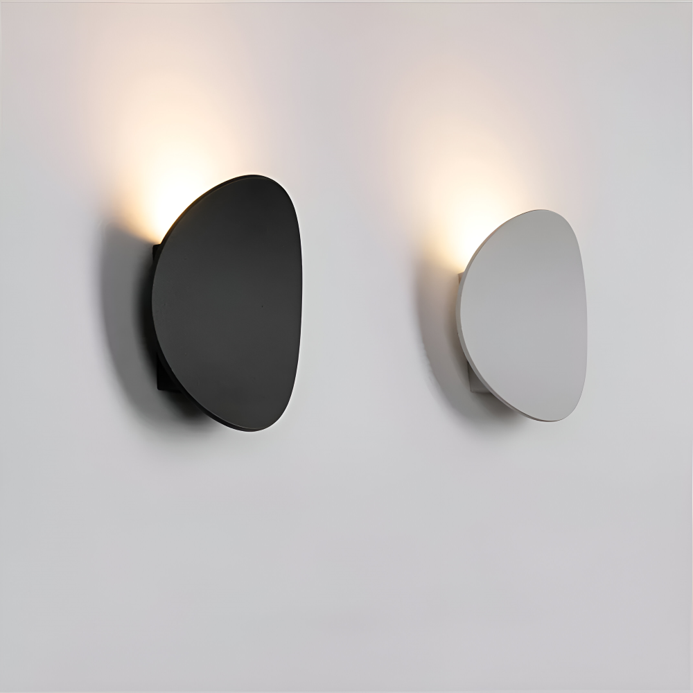 Oval Modern Wandleuchte - Recessed Aluminium Wandlampe - Minimalistisches Wandlampen Design - Wandleuchten LED Indoor