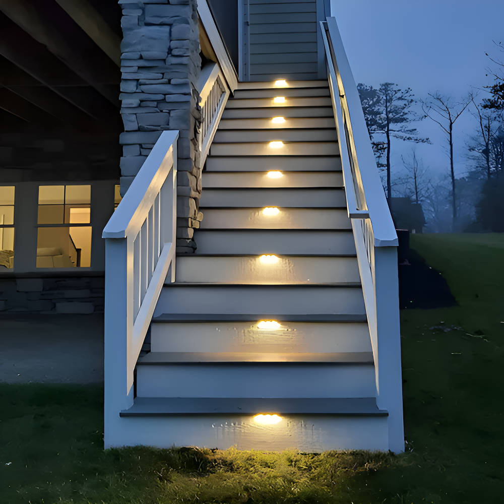 PathStep Lights - LED Solar Treppenbeleuchtung - Wasserdichte Wandleuchte für draußen
