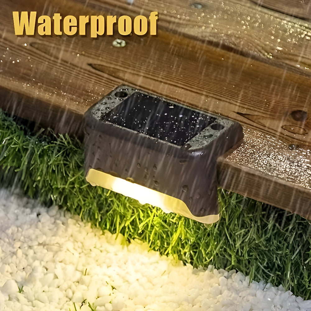 PathStep Lights - LED Solar Treppenbeleuchtung - Wasserdichte Wandleuchte für draußen