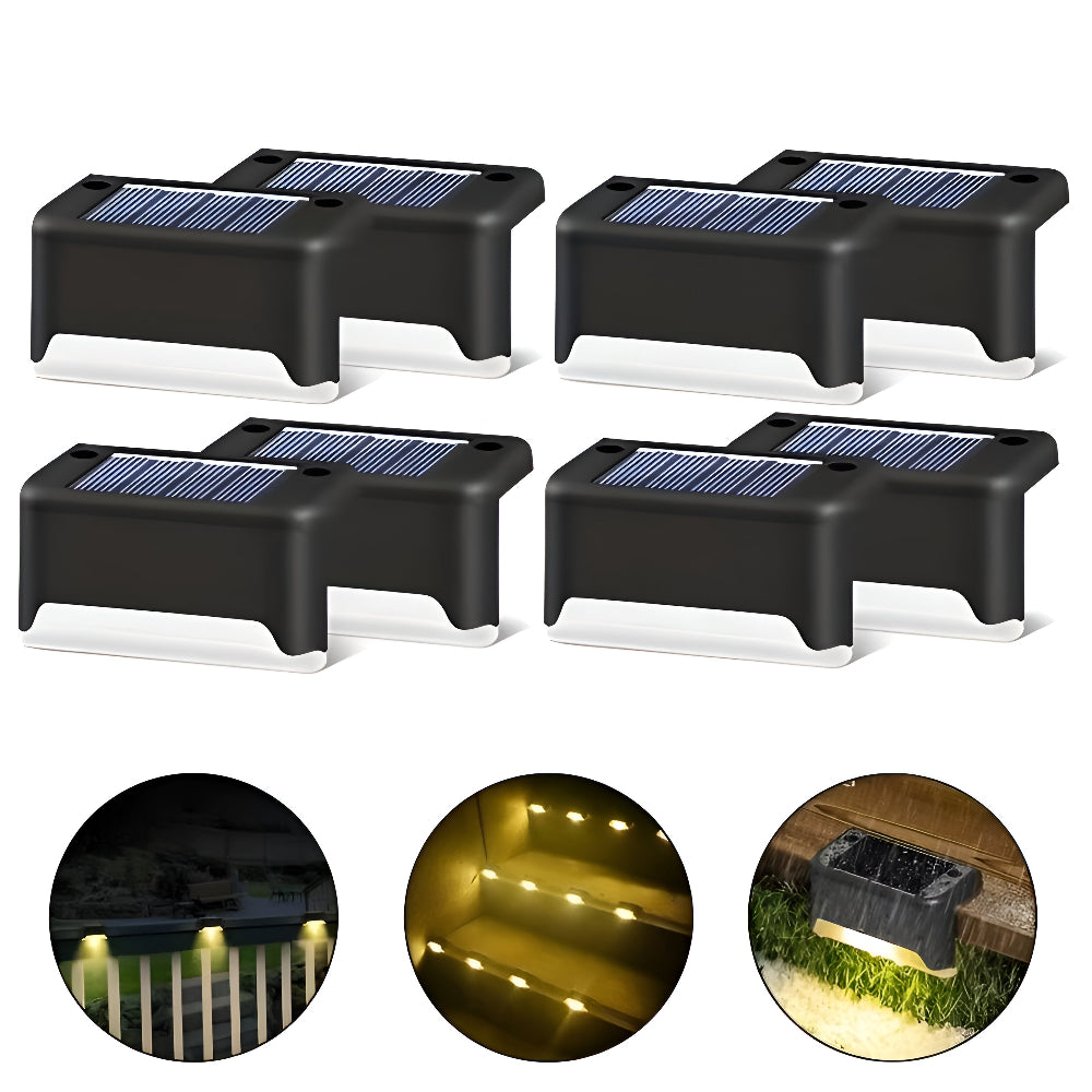 PathStep Lights - LED Solar Treppenbeleuchtung - Wasserdichte Wandleuchte für draußen