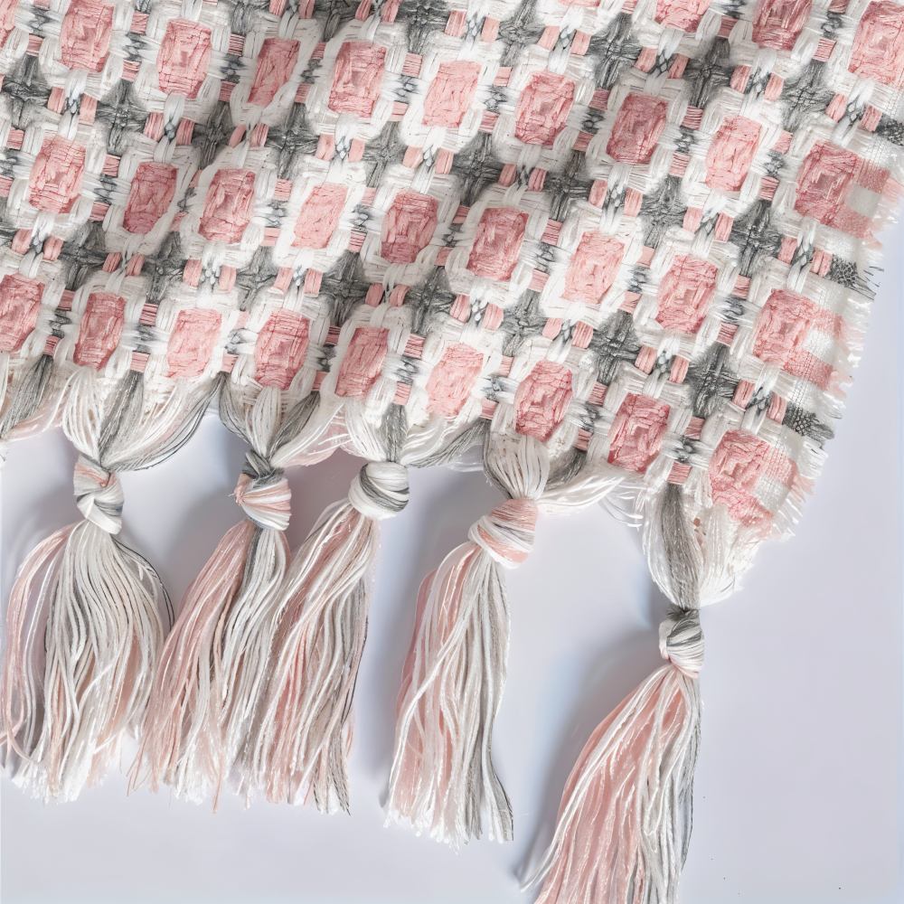 PeaKnit Plaid - Mehrzweck Decke - Lebendige Polyester Fleece Blanket mit Quaste