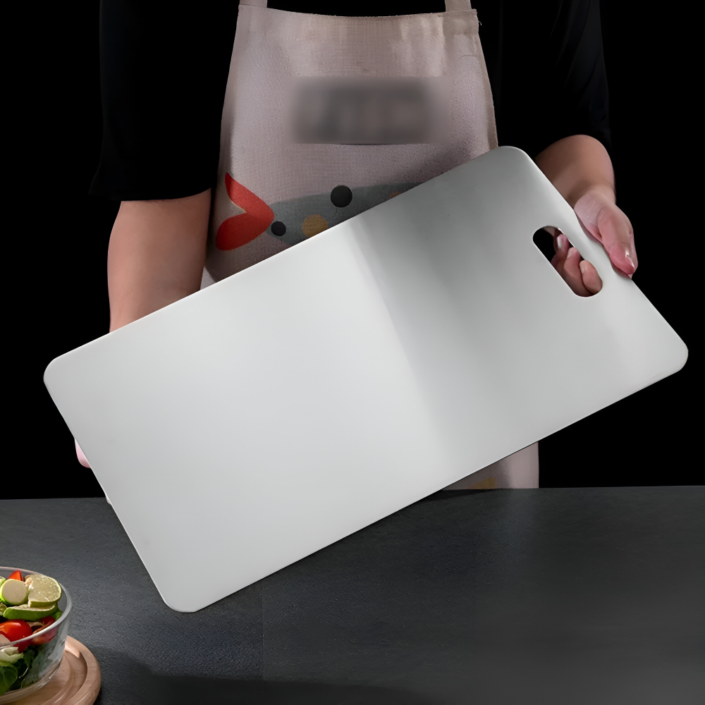 PerfeChop Schneidebrett - Premium Doppelseitiges Schneidebrett aus Edelstahl