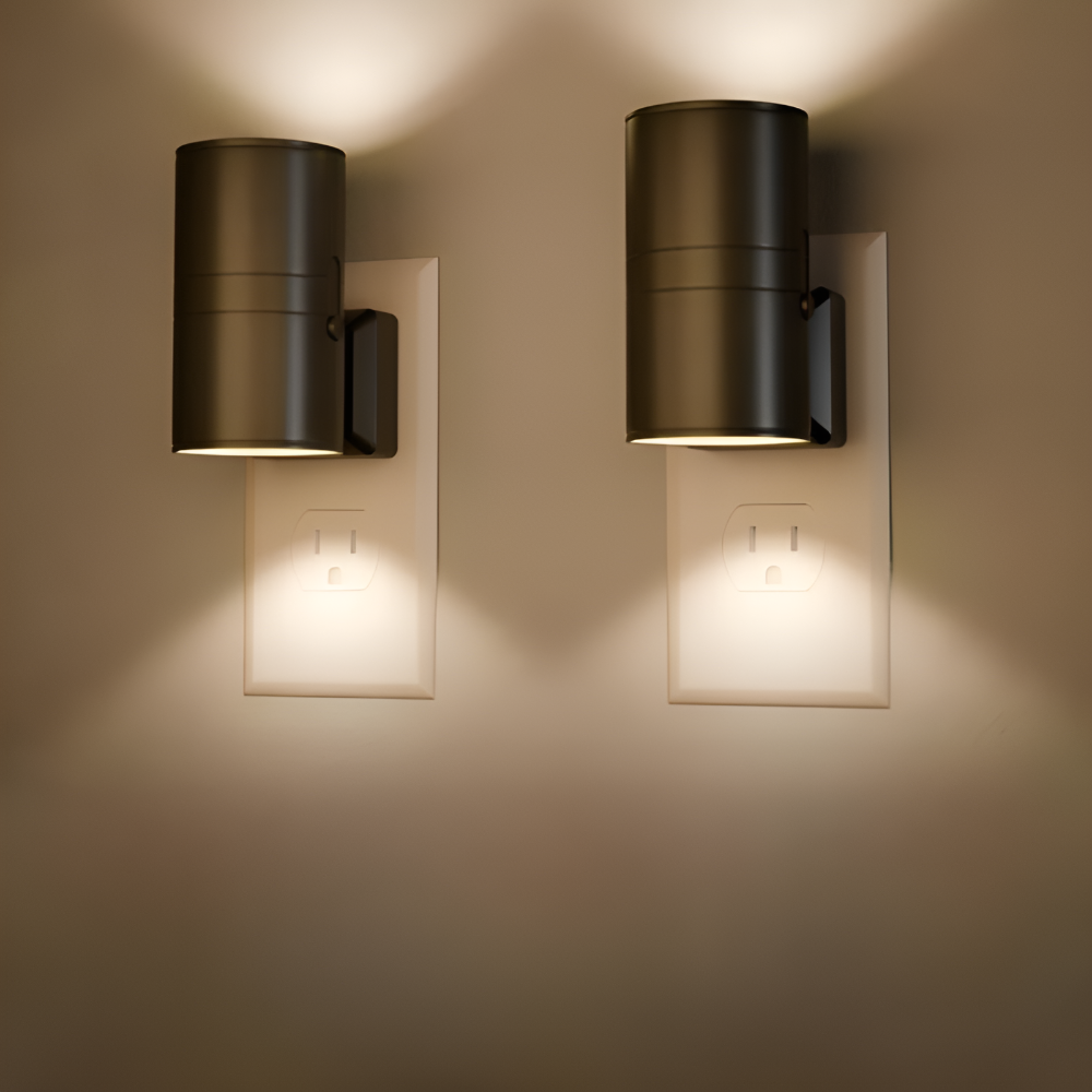 PillarCast - Moderne dimmbare Wandlampe Plug-in Nachtlicht mit Fernbedienung