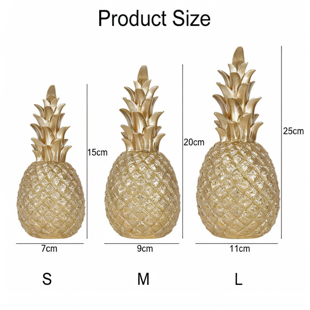 PineArt Decoration - Ananas Ornament aus Harz - Nordisch Kreativ Obstdekoration