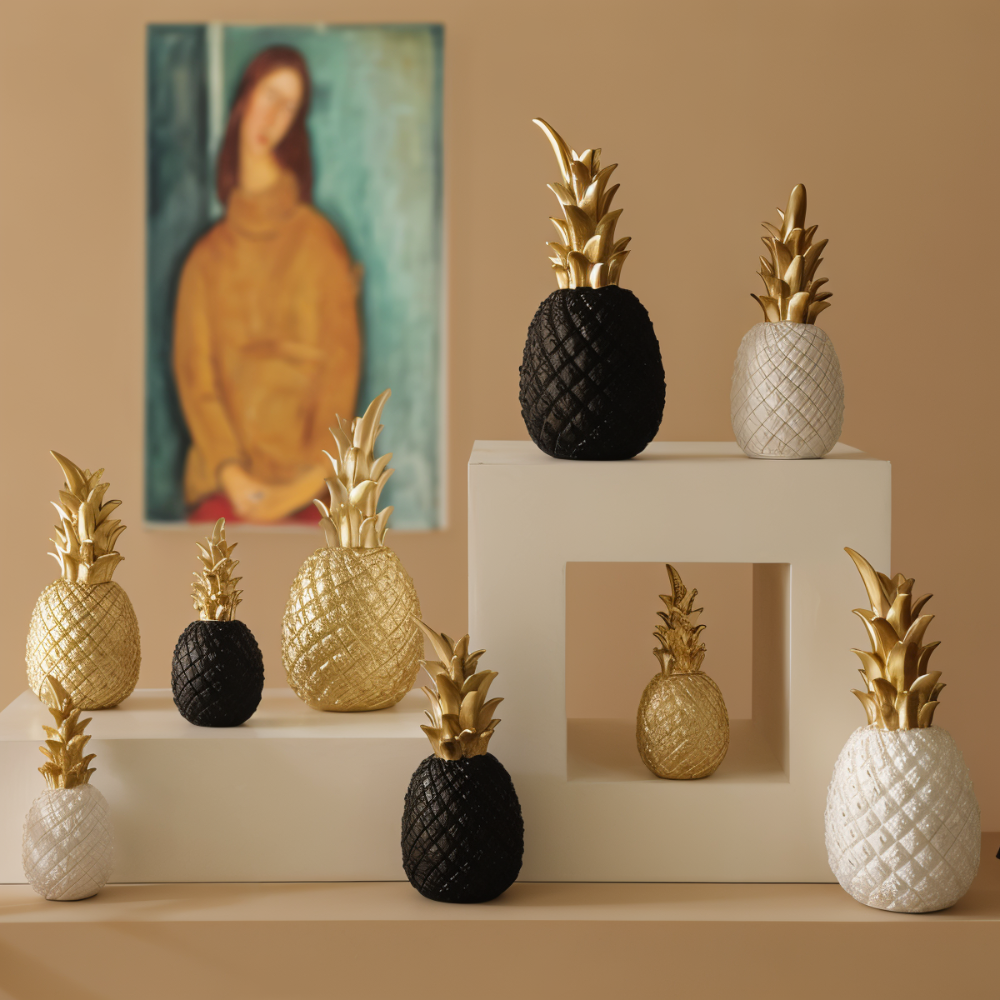 PineArt Decoration - Ananas Ornament aus Harz - Nordisch Kreativ Obstdekoration