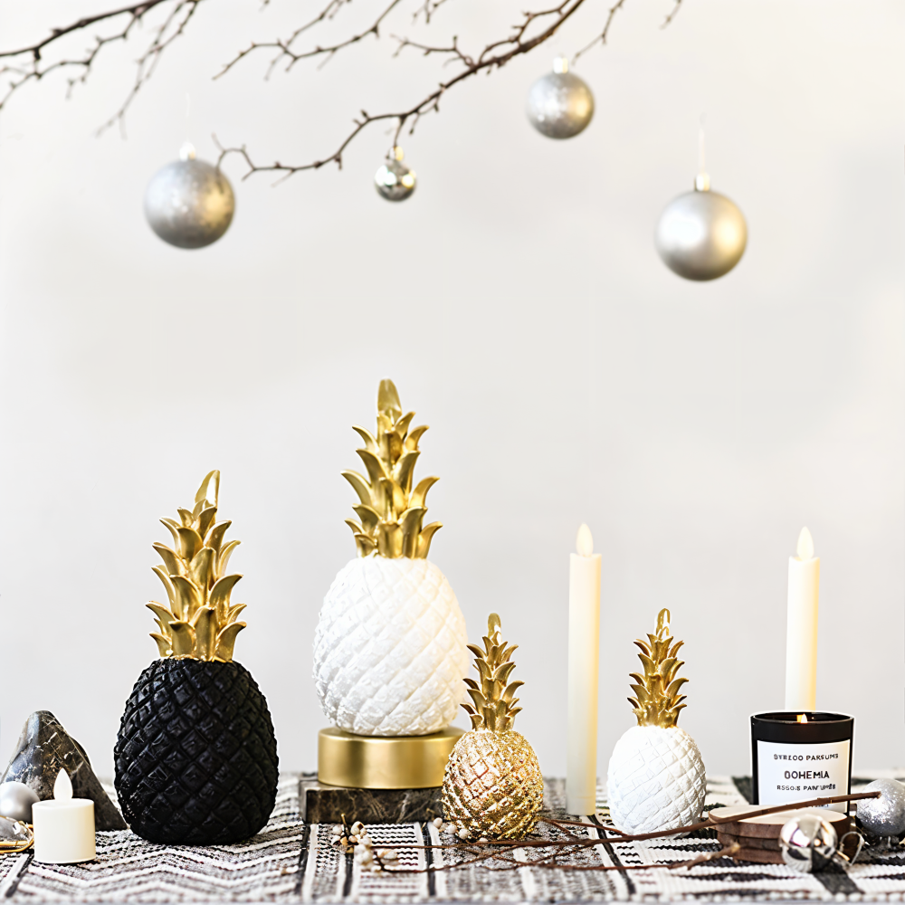 PineArt Decoration - Ananas Ornament aus Harz - Nordisch Kreativ Obstdekoration