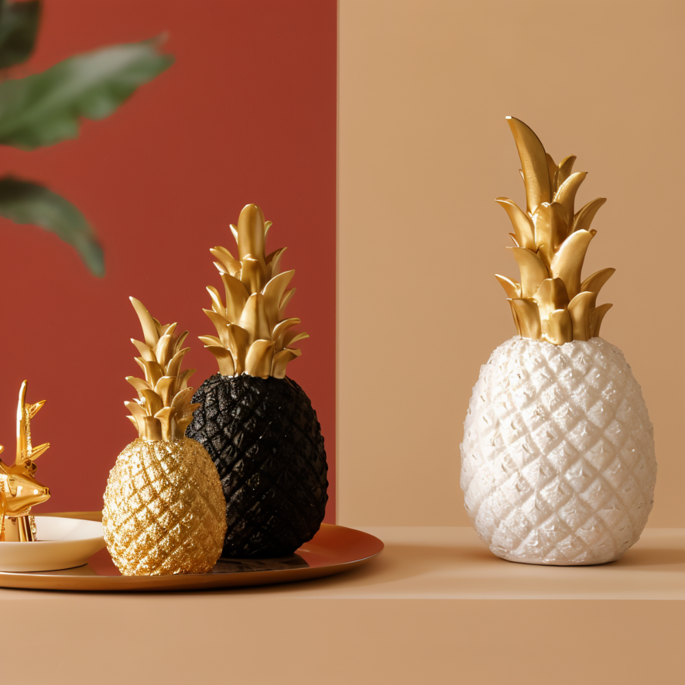 PineArt Decoration - Ananas Ornament aus Harz - Nordisch Kreativ Obstdekoration