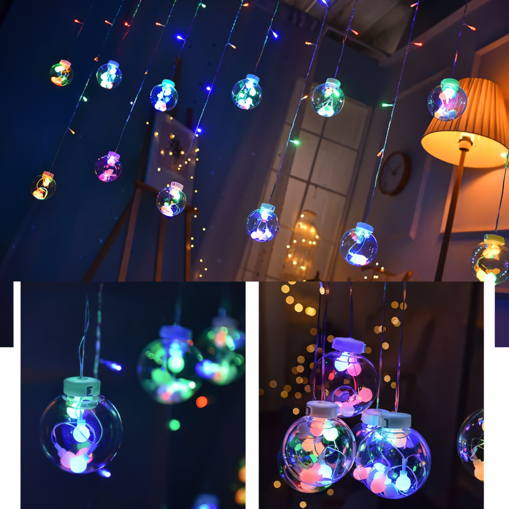 PixyOrb Lichterkette - Magische Runde Wasserdichte Solar LED Feenlichter