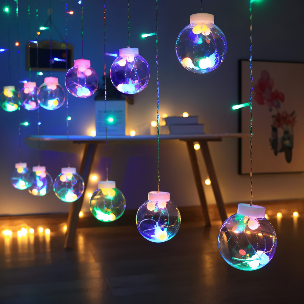 PixyOrb Lichterkette - Magische Runde Wasserdichte Solar LED Feenlichter