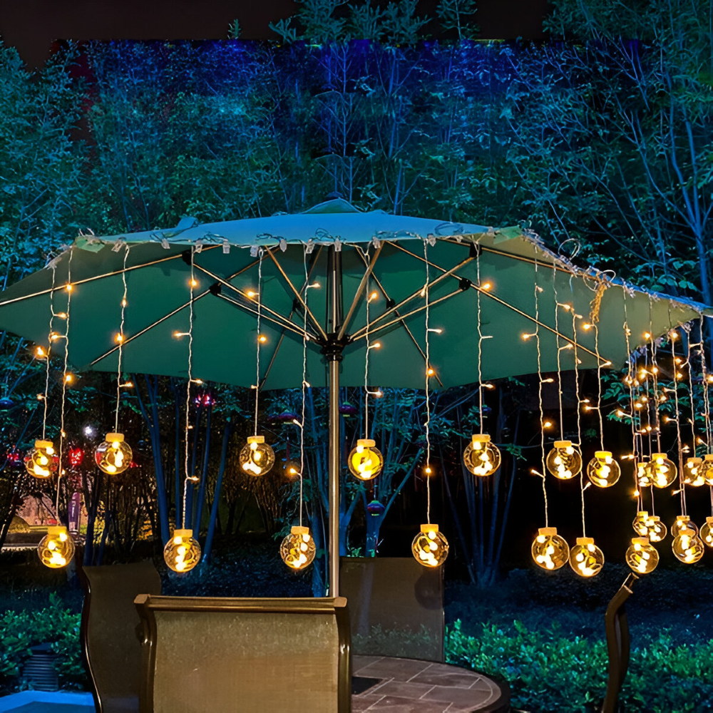 PixyOrb Lichterkette - Magische Runde Wasserdichte Solar LED Feenlichter