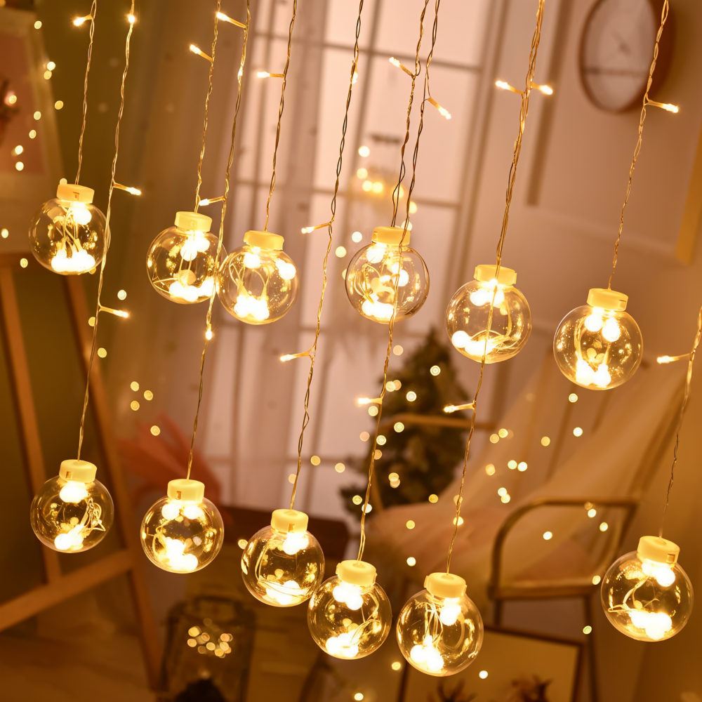 PixyOrb Lichterkette - Magische Runde Wasserdichte Solar LED Feenlichter