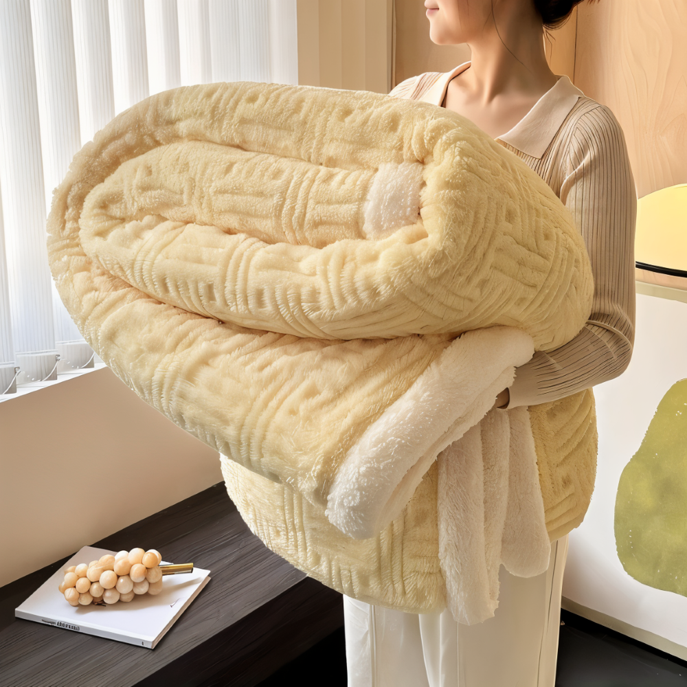 Plüschige Doppelseitig Plaid - Geometrisch Gemusterte Fluffy Fleece Blanket