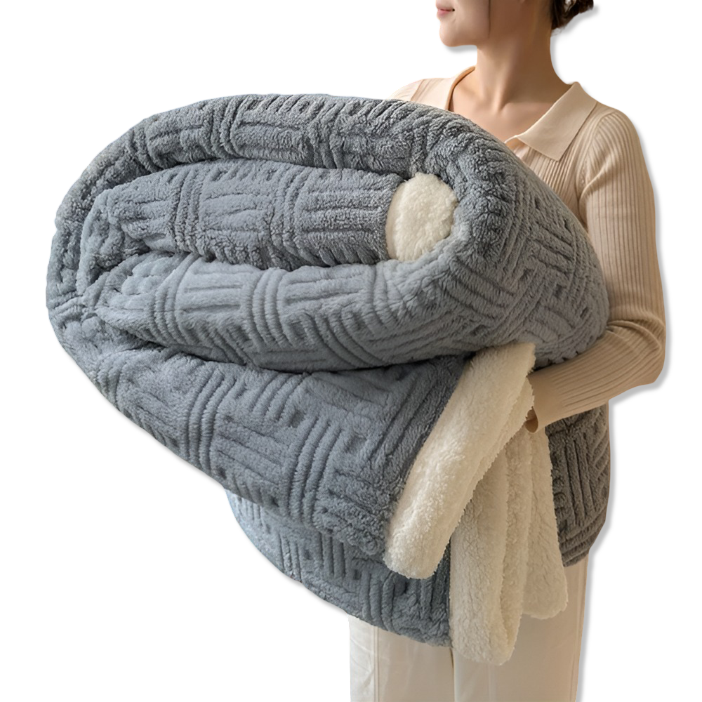 Plüschige Doppelseitig Plaid - Geometrisch Gemusterte Fluffy Fleece Blanket