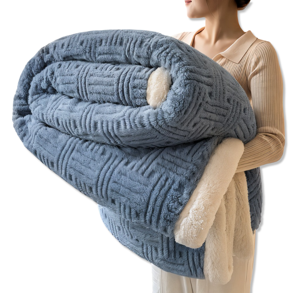 Plüschige Doppelseitig Plaid - Geometrisch Gemusterte Fluffy Fleece Blanket