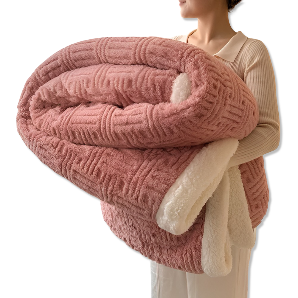 Plüschige Doppelseitig Plaid - Geometrisch Gemusterte Fluffy Fleece Blanket