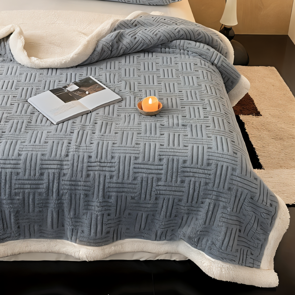 Plüschige Doppelseitig Plaid - Geometrisch Gemusterte Fluffy Fleece Blanket