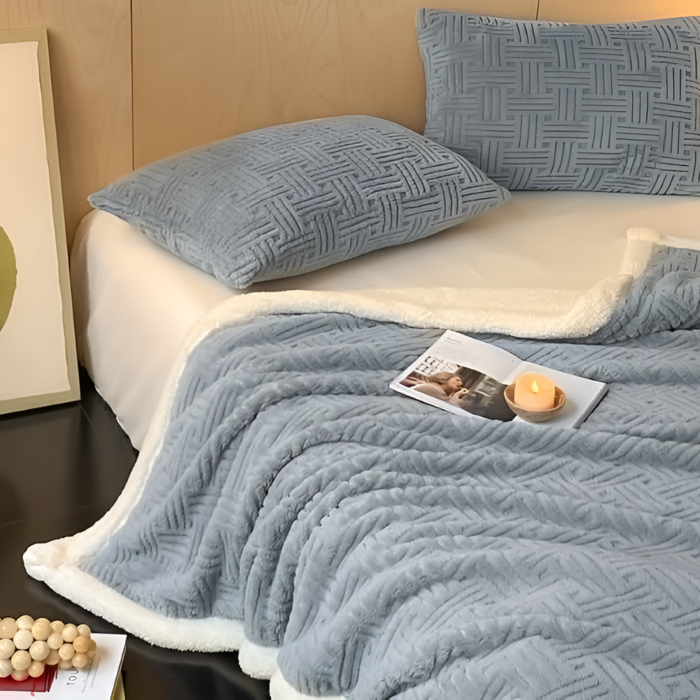 Plüschige Doppelseitig Plaid - Geometrisch Gemusterte Fluffy Fleece Blanket