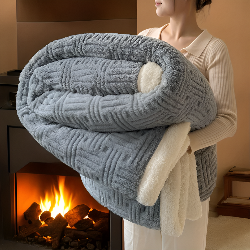 Plüschige Doppelseitig Plaid - Geometrisch Gemusterte Fluffy Fleece Blanket