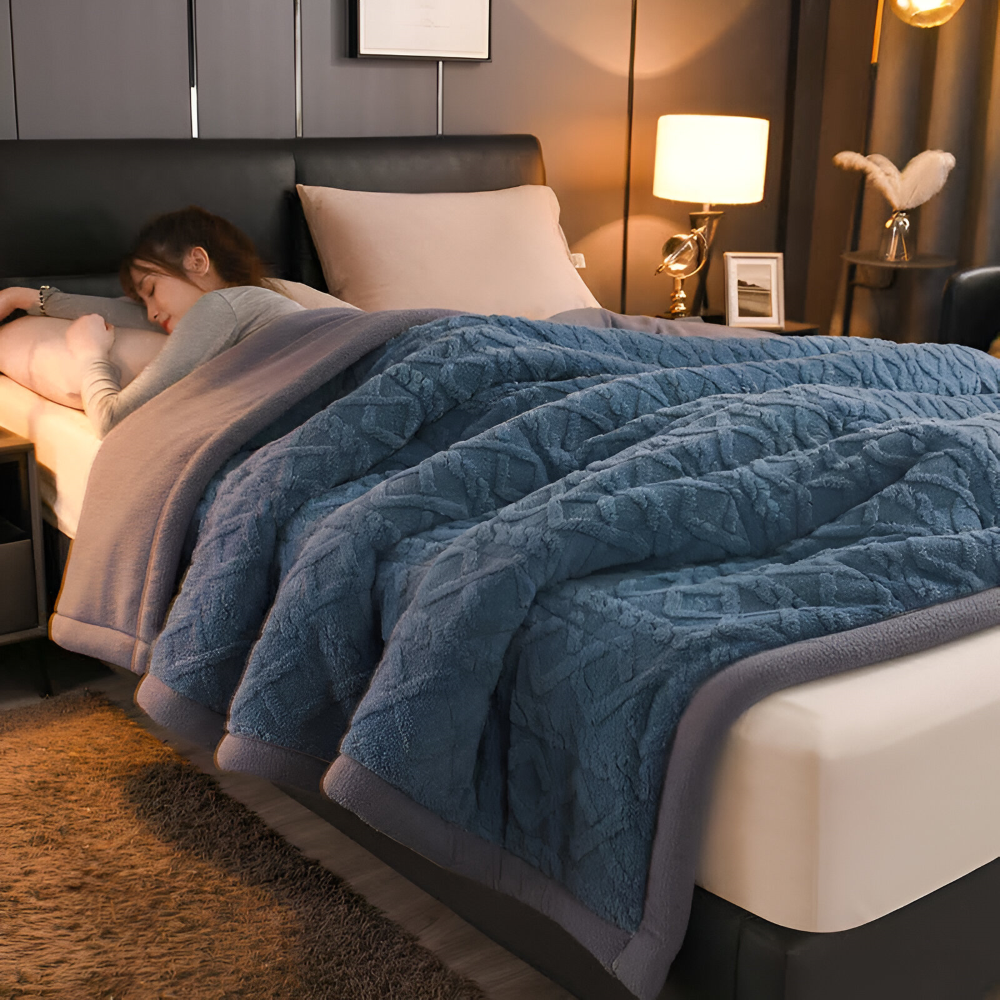 Doppelseitige Mikrofaser Fleece Kuscheldecke – Warme Wohndecke, Maschinenwaschbar