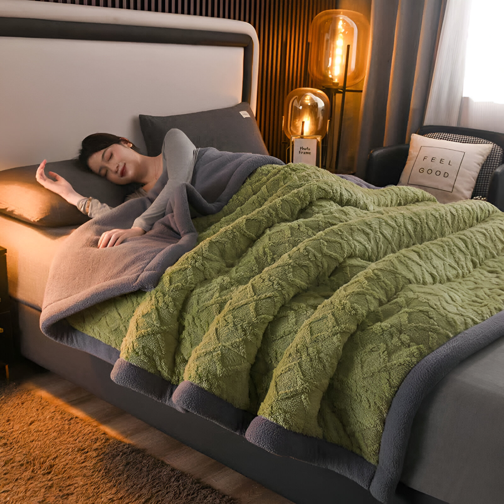 Doppelseitige Mikrofaser Fleece Kuscheldecke – Warme Wohndecke, Maschinenwaschbar