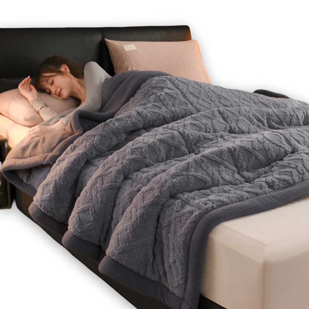Doppelseitige Mikrofaser Fleece Kuscheldecke – Warme Wohndecke, Maschinenwaschbar