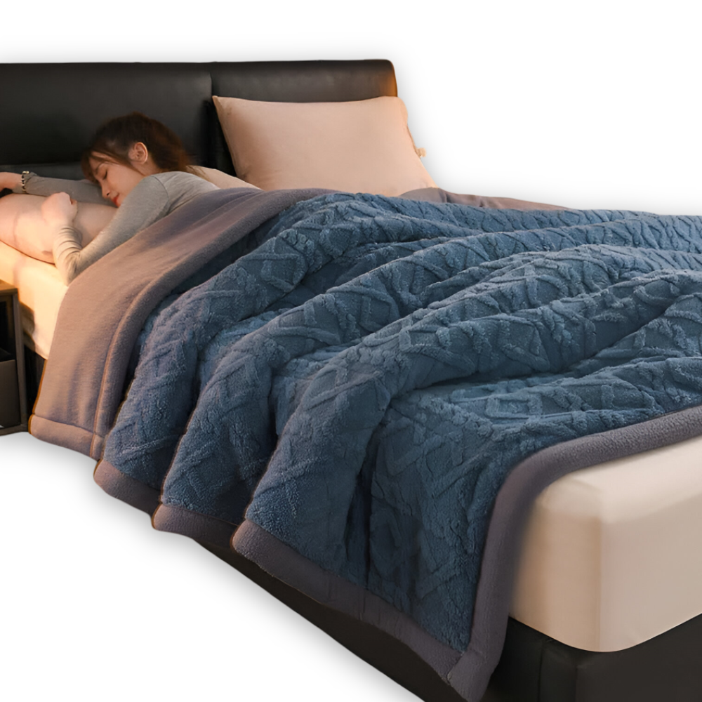 Doppelseitige Mikrofaser Fleece Kuscheldecke – Warme Wohndecke, Maschinenwaschbar