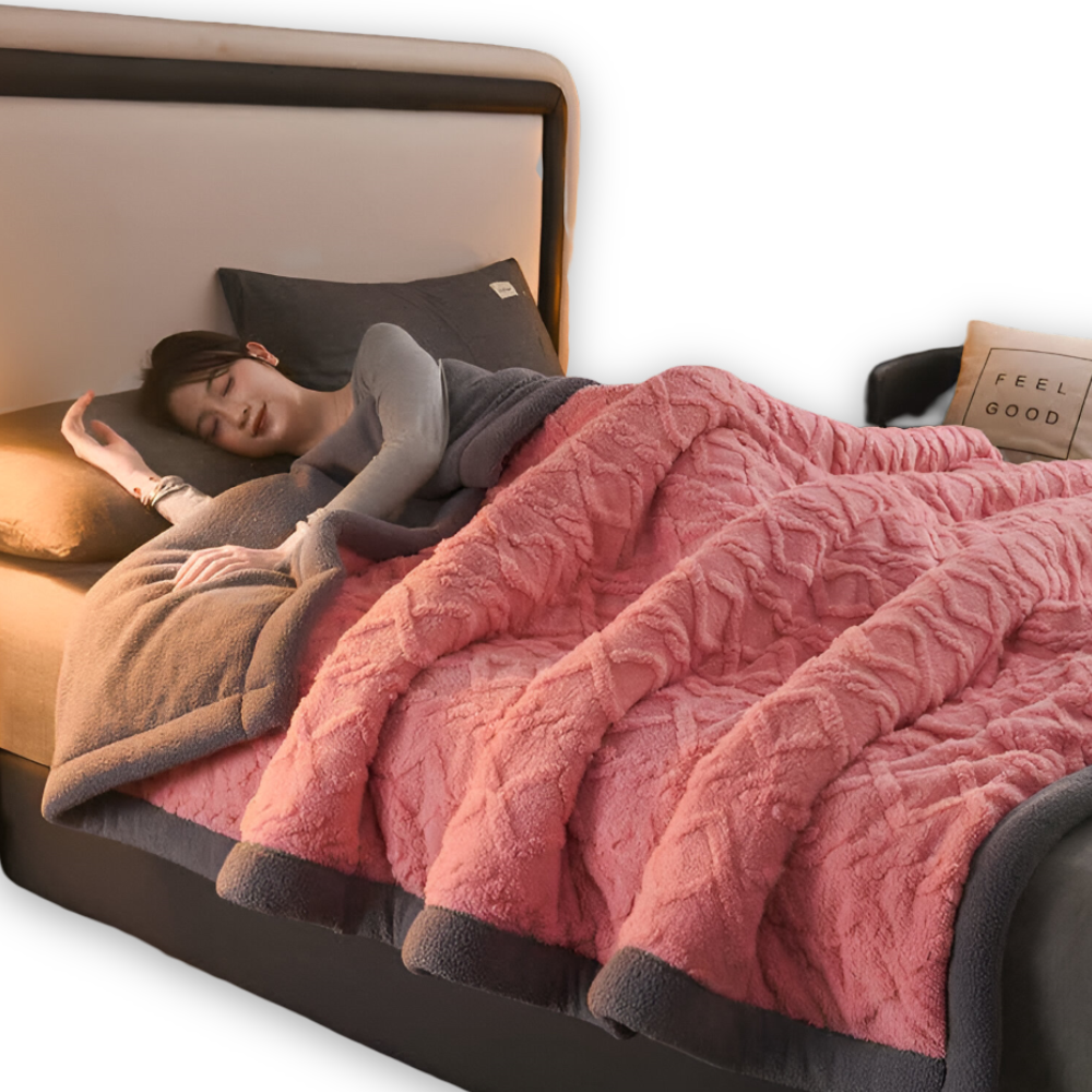 Doppelseitige Mikrofaser Fleece Kuscheldecke – Warme Wohndecke, Maschinenwaschbar