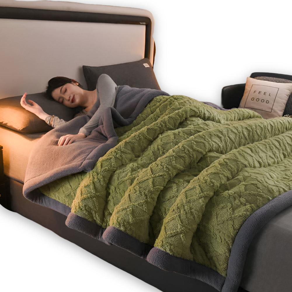 Doppelseitige Mikrofaser Fleece Kuscheldecke – Warme Wohndecke, Maschinenwaschbar