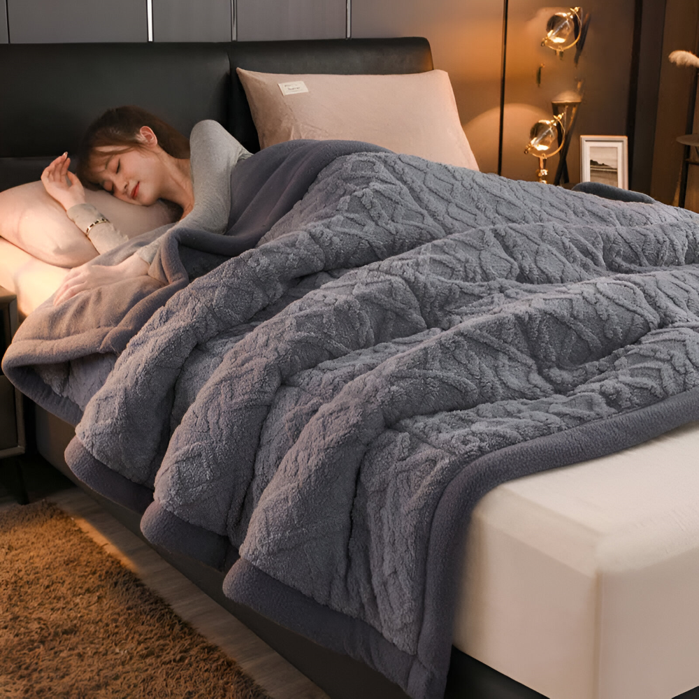 Doppelseitige Mikrofaser Fleece Kuscheldecke – Warme Wohndecke, Maschinenwaschbar