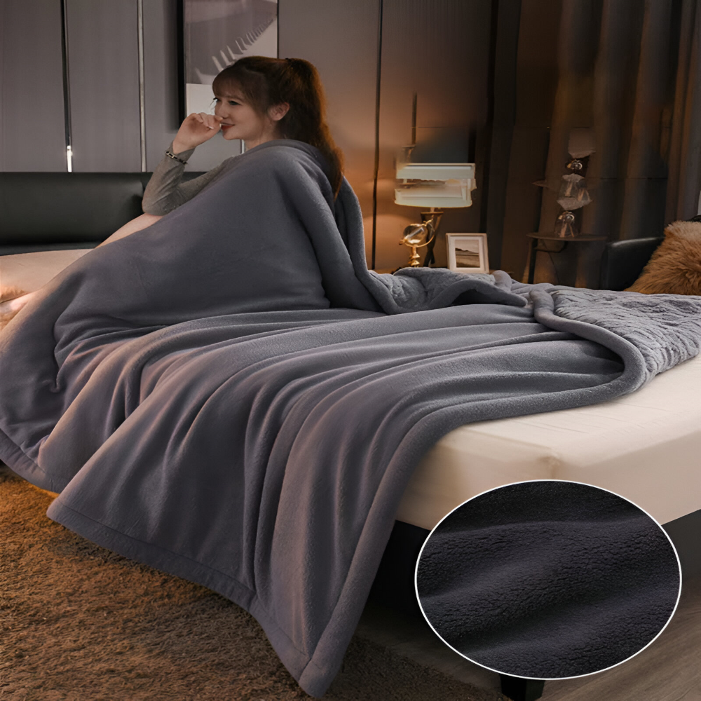 Doppelseitige Mikrofaser Fleece Kuscheldecke – Warme Wohndecke, Maschinenwaschbar