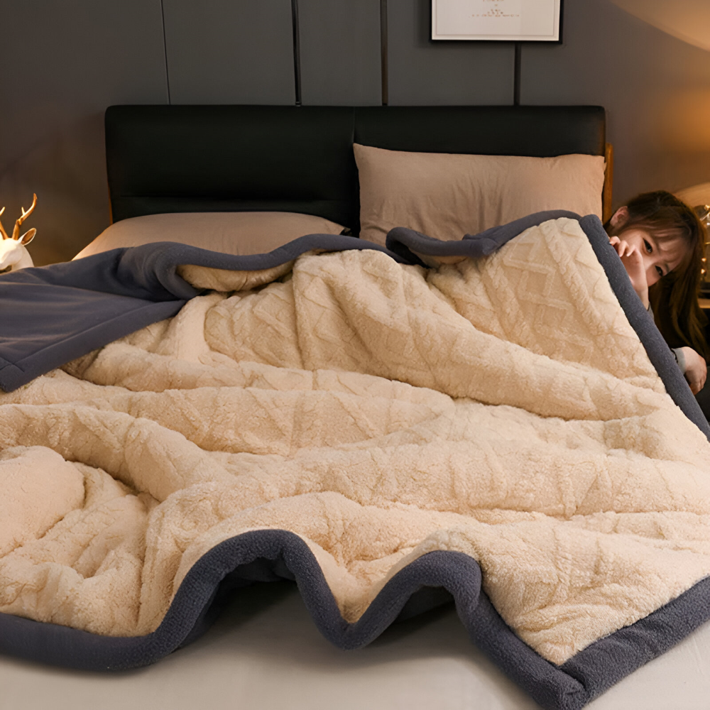 Doppelseitige Mikrofaser Fleece Kuscheldecke – Warme Wohndecke, Maschinenwaschbar