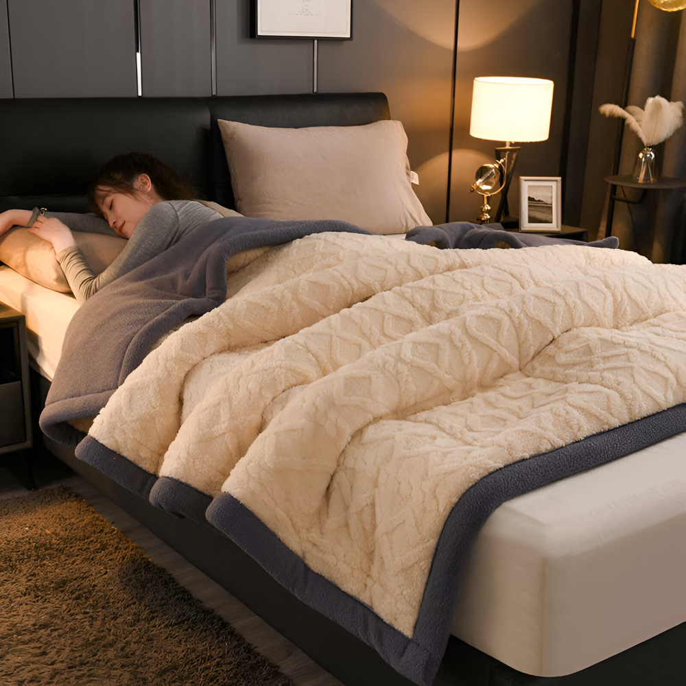 Doppelseitige Mikrofaser Fleece Kuscheldecke – Warme Wohndecke, Maschinenwaschbar