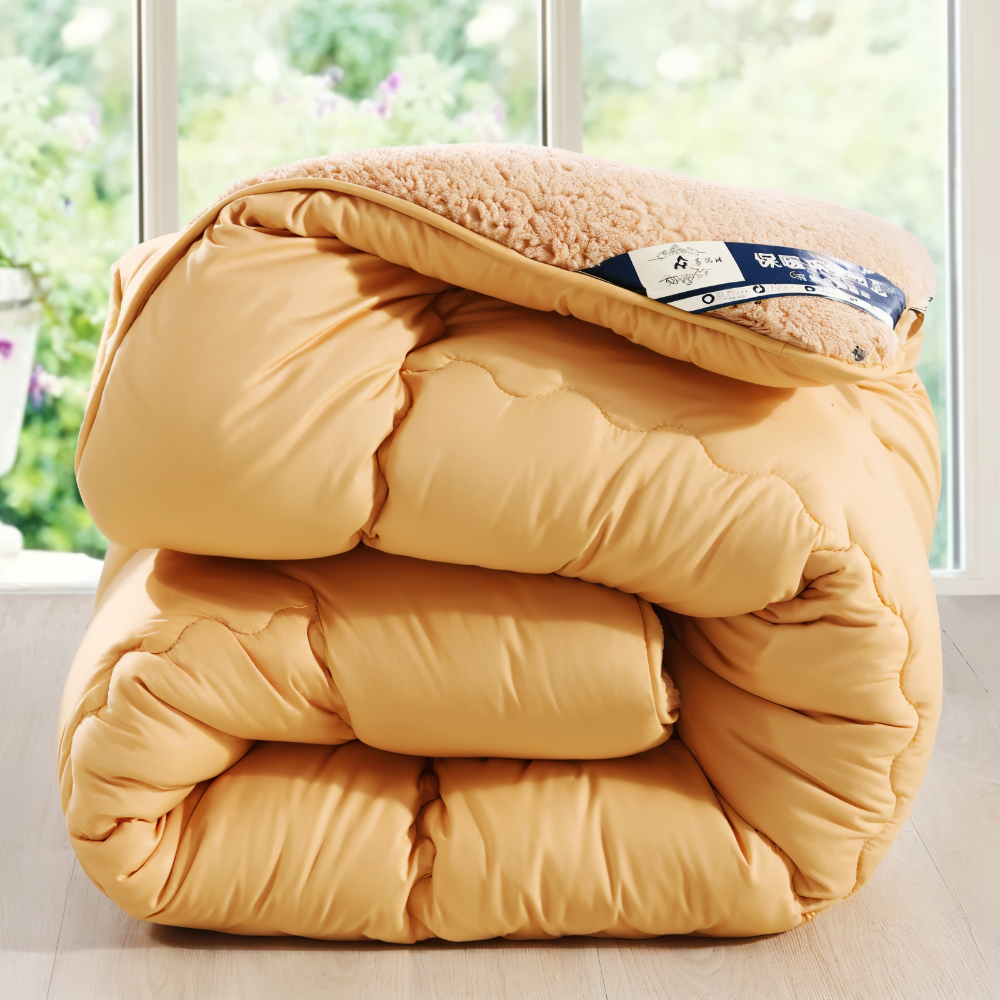 PlushFluff Bettbezug - Weiche dicke Winter Wolle Stoff Bettdecke
