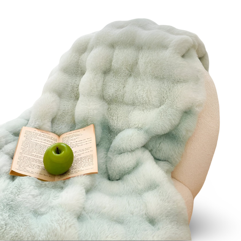 PlushHue Plaid - Weiche Kunstpelz Fleecedecke - Gradient Thick Heated Blanket