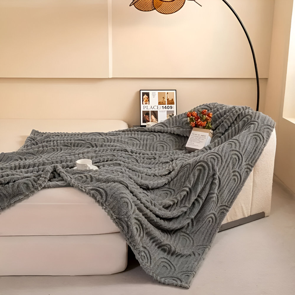 Plüsch Samt Arch Design Kuscheldecke für ultimativen Komfort