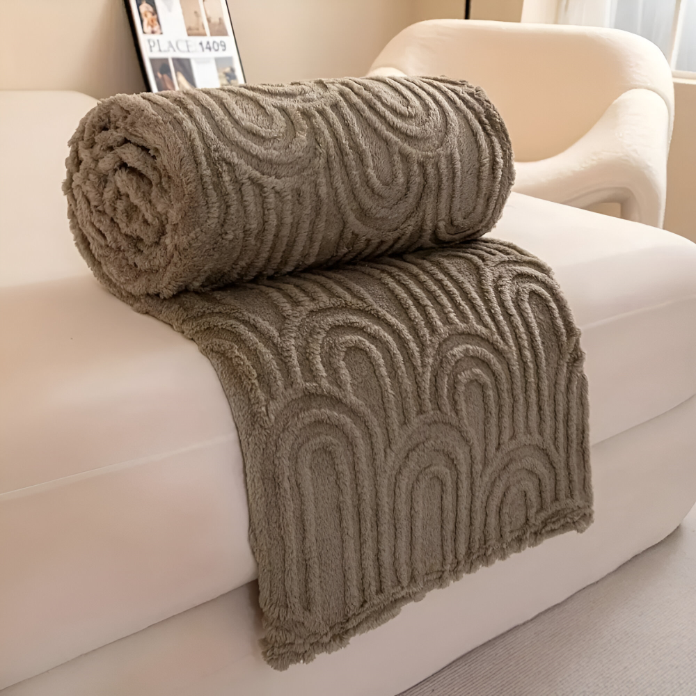 Plüsch Samt Arch Design Kuscheldecke für ultimativen Komfort