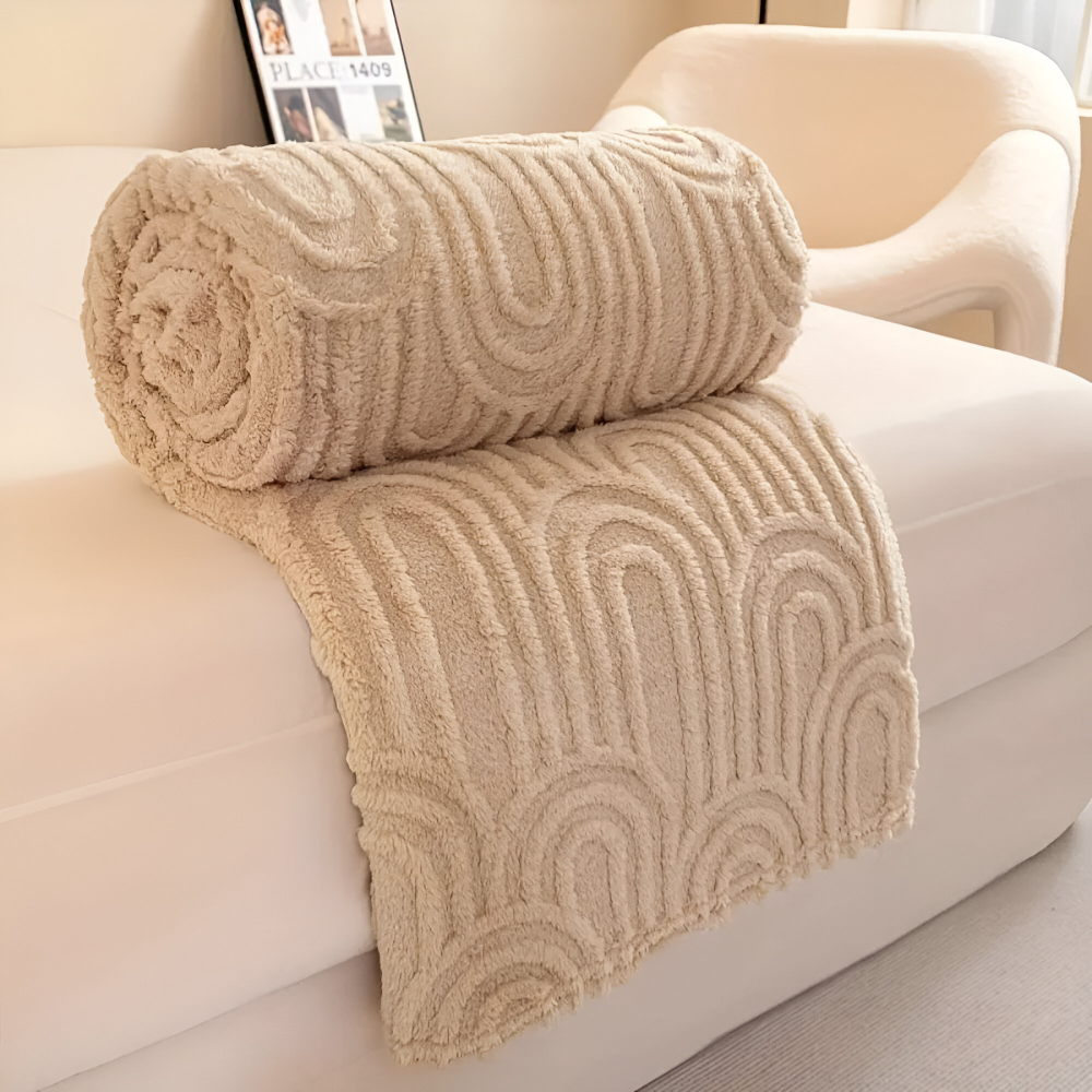 Plüsch Samt Arch Design Kuscheldecke für ultimativen Komfort