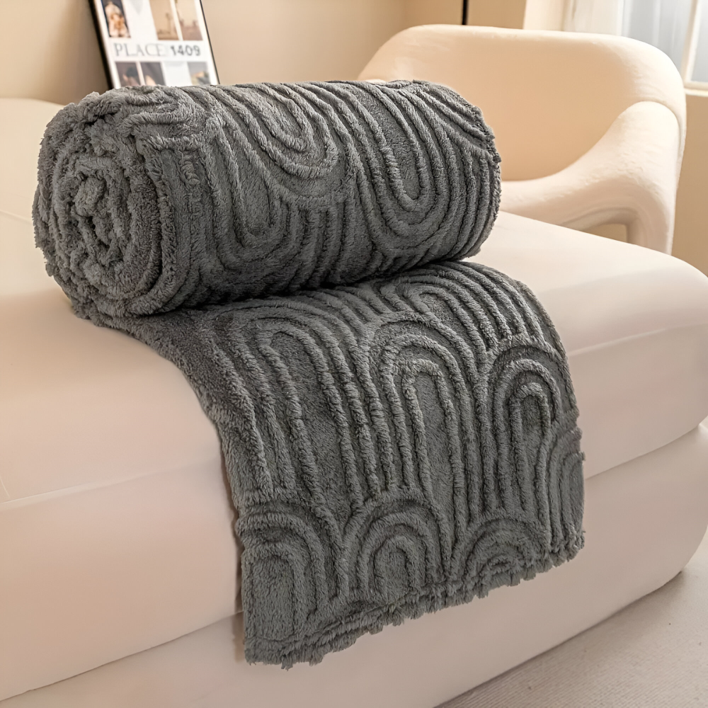 Plüsch Samt Arch Design Kuscheldecke für ultimativen Komfort