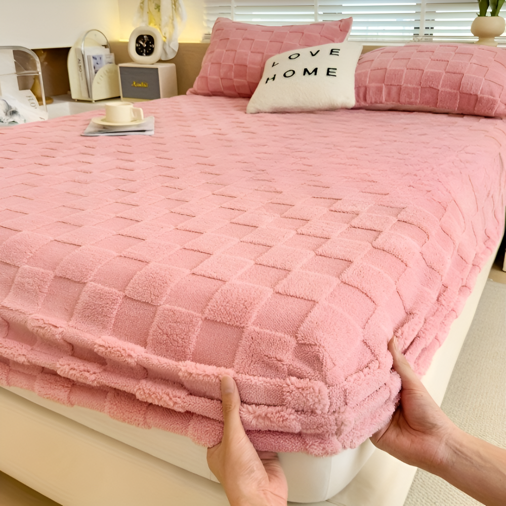 Premium Flauschige Winter Spannbettlaken – Rutschfester Komfort, Atmungsaktiv, Extra Dick und Weich Bettlaken