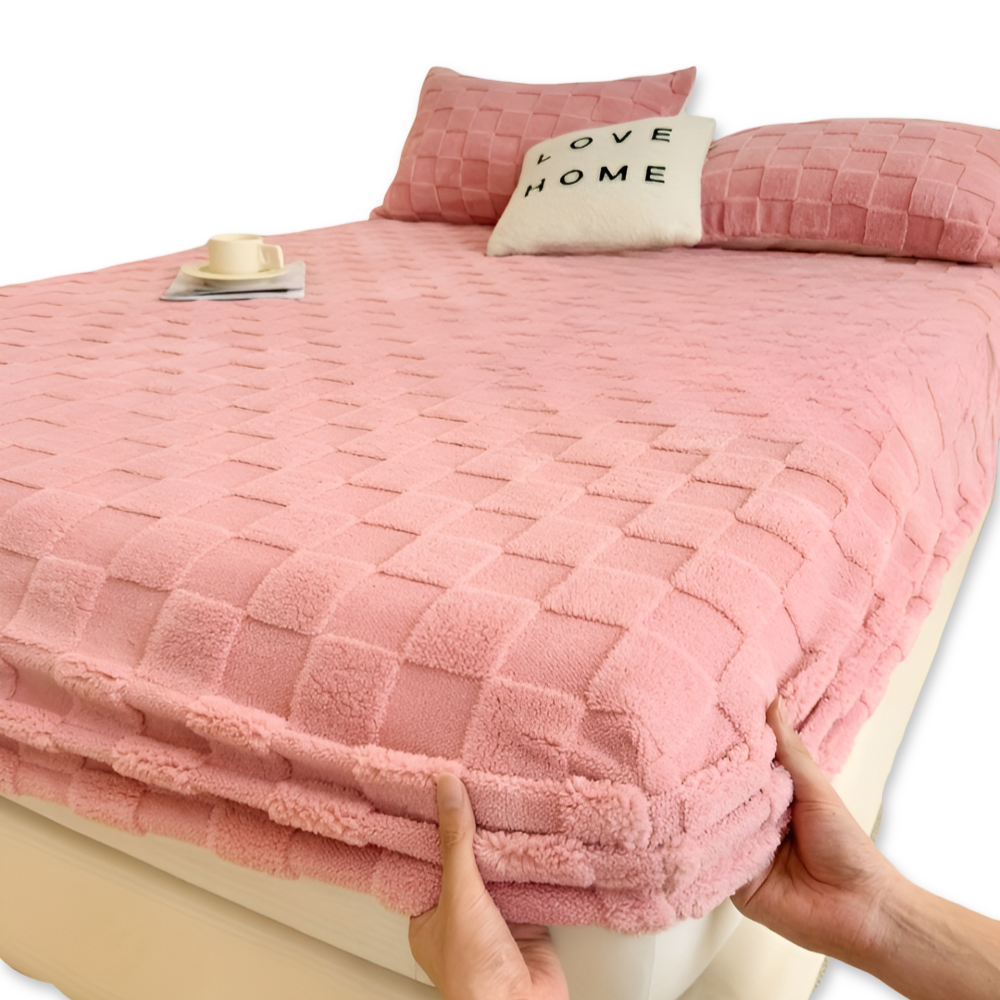 Premium Flauschige Winter Spannbettlaken – Rutschfester Komfort, Atmungsaktiv, Extra Dick und Weich Bettlaken