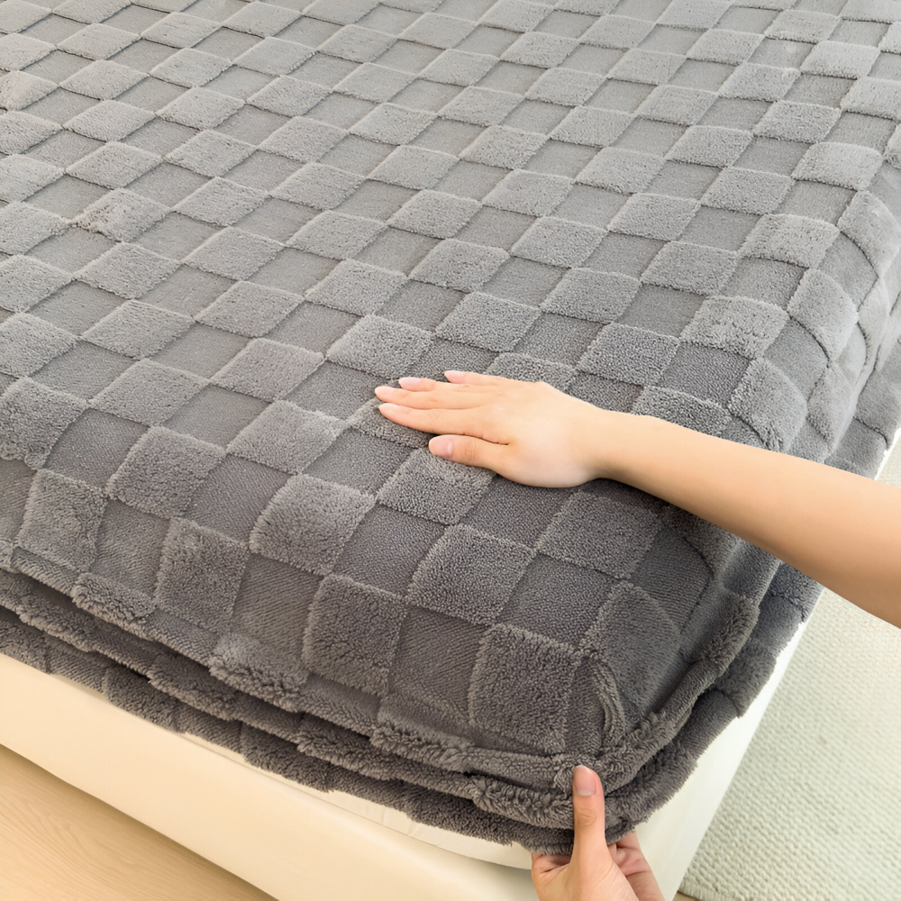 Premium Flauschige Winter Spannbettlaken – Rutschfester Komfort, Atmungsaktiv, Extra Dick und Weich Bettlaken