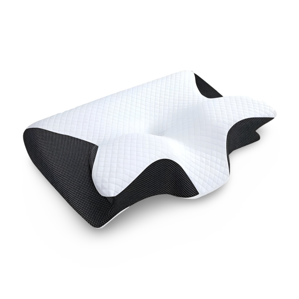 Orthopädisches HWS Nackenstützkissen – Butterfly Design mit Armablage – Memory Foam gegen Nackenschmerzen (60x35cm)