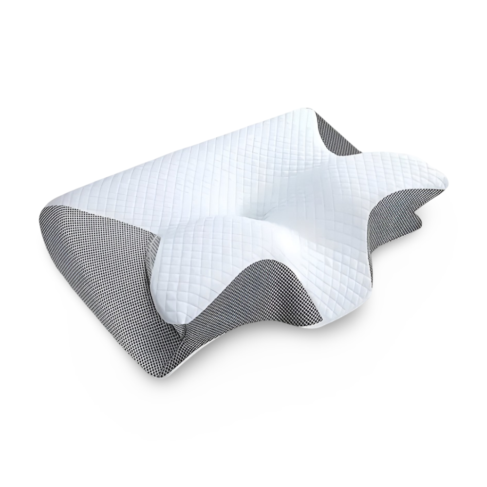 Orthopädisches HWS Nackenstützkissen – Butterfly Design mit Armablage – Memory Foam gegen Nackenschmerzen (60x35cm)