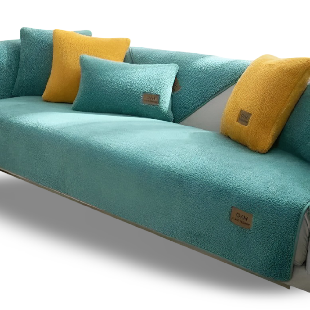 Premium Plüsch Sofabezug Rutschfest - Weicher Polyester Couchbezug